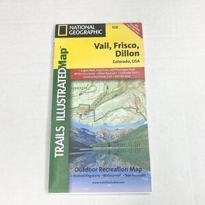 National Geographic Trails Illustrated Map #108 Vail Frisco Dillon Colorado, USA